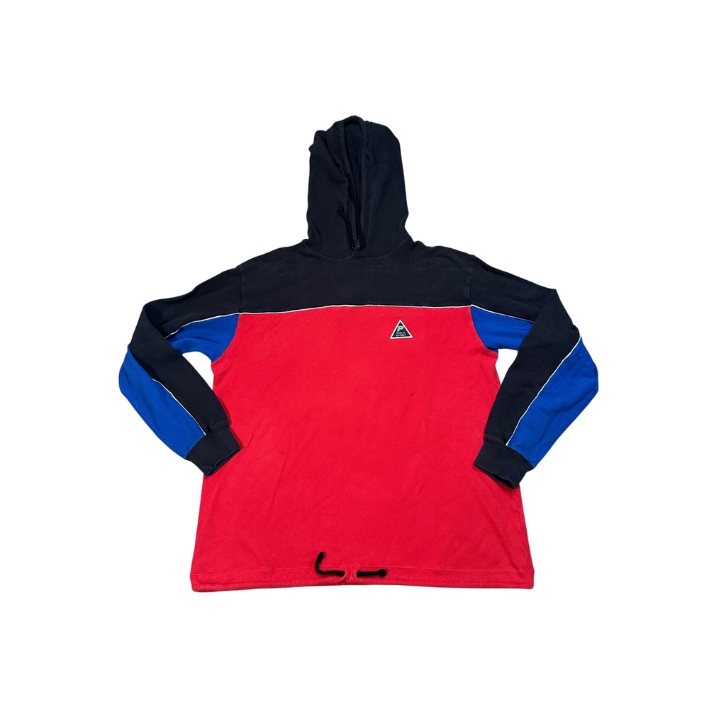 Polo Sport Ralph Lauren Vintage Colorblock Hoodie Mens Medium Red Black Blue USA